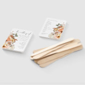 秋花模様パンプキンウォーターカラー結婚式 プログラム ハンドファン (組立なし)