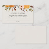 秋花模様メンズおむつラッフルエンクロージャカード エンクロージャーカード (正面/裏面)