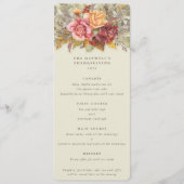 秋花模様感謝祭フラット4コース メニュー (正面)