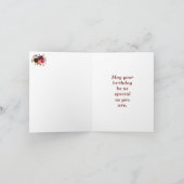 秋花模様誕生日グリーティングカード カード (内部)