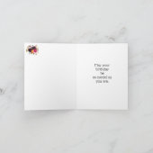 秋花模様誕生日グリーティングカード カード (内部)