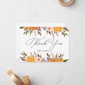 秋花模様Mumsありがとうノートカード ノートカード (正面/裏面インサイチュ)