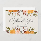 秋花模様Mumsありがとうノートカード ノートカード (正面/裏面)