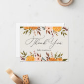 秋花模様Mumsありがとうノートカード ノートカード (正面/裏面インサイチュ)