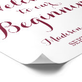 秋花私たちの最初の看板ポスターへようこそ ポスター (角)