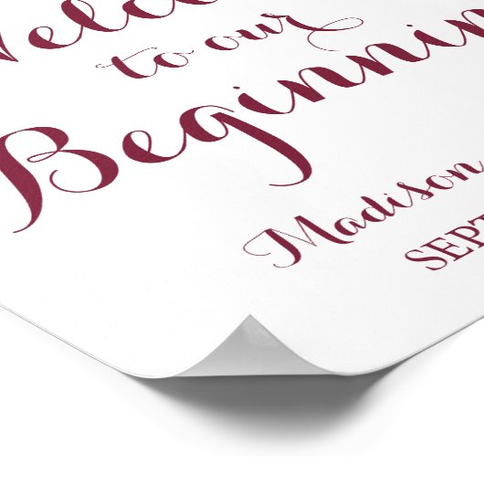 秋花私たちの最初の看板ポスターへようこそ ポスター (角)