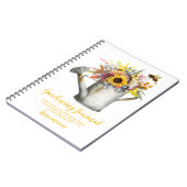 秋花素朴散水缶ガーデニングジャーナル ノートブック (左側)