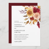 秋花結婚式招待状 招待状 (正面/裏面)