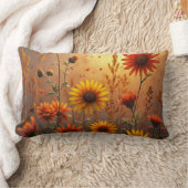 秋花装飾用クッション ランバークッション (ブランケット)