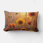 秋花装飾用クッション ランバークッション (正面)