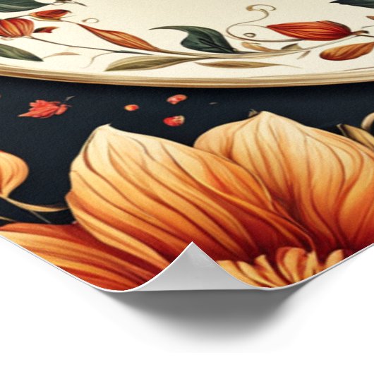 秋花額聖句 ポスター (角)