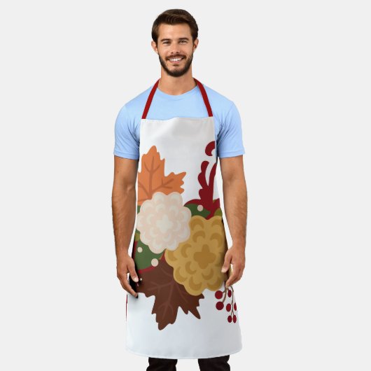 秋花 エプロン (着用した状態)