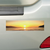 秋芸術的の夕日が近づく バンパーステッカー (車上)