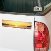 秋芸術的の夕日が近づく バンパーステッカー (トラック上)