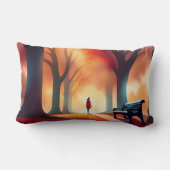 秋芸術的の散歩 ランバークッション (裏面)