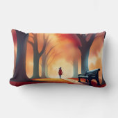 秋芸術的の散歩 ランバークッション (正面)