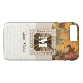 秋茶色フローラモノグラム Case-Mate iPhoneケース (裏面(横))