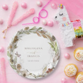 秋草花リース結婚ズ ペーパープレート (パーティー)