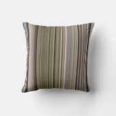 秋草茶と緑ストライプ色 クッション (裏面)