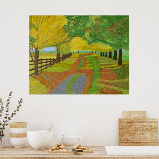 秋落ちた葉 ポスター (キッチン)