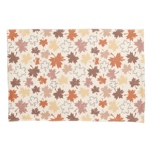 秋葉の秋のデザイン 枕カバー (正面)