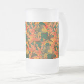 秋葉の秋の模様 フロストグラスビールジョッキ (正面右)