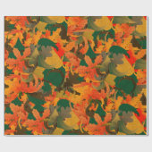 秋葉の秋の模様 ラッピングペーパー (フラット)