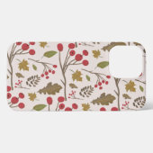 秋葉の美的な葉の茶色のオレンジ iPhoneケース (裏面横)
