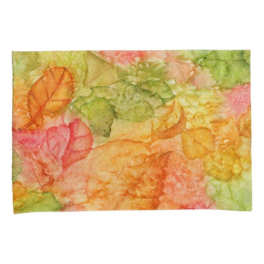 秋葉の雨 枕カバー (正面右)