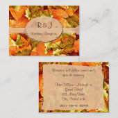 秋葉カラフルウェディングレセプションカード。 エンクロージャーカード (正面/裏面)