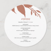 秋葉テラコッタラウンドメニューカード メニュー (正面)