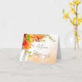 秋葉メープルカスタム文字カード カード (黄色い花)