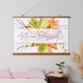 秋葉メープル文字テープカスタムリー付き 吊り下げ型タペストリー (寝室)