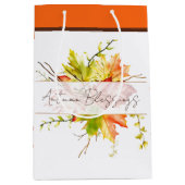 秋葉メープル文字付きカスタム ミディアムペーパーバッグ (正面)