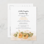 秋葉ラストリトルカンプキンガールベビーシャワー インビテーションポストカード (正面/裏面)