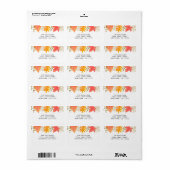 秋葉差出人住所 ラベル (フルシート)