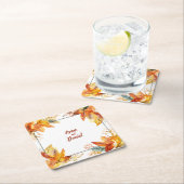 秋葉広場パーソナライズされた結婚Coasters スクエアペーパーコースター (インサイチュ)