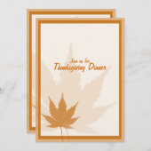 秋葉感謝祭ディナーパーティの招待状 招待状 (正面/裏面)