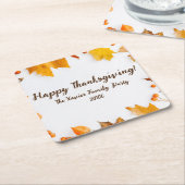 秋葉感謝祭ディナーパーティー スクエアペーパーコースター (アングル)