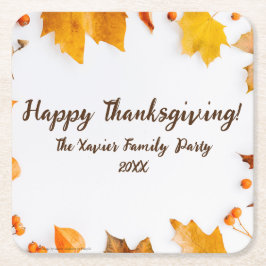 秋葉感謝祭ディナーパーティー スクエアペーパーコースター