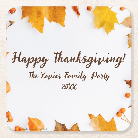 秋葉感謝祭ディナーパーティー スクエアペーパーコースター (正面)