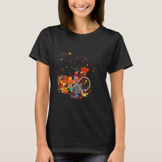 秋葉格言自転車紅葉 Tシャツ