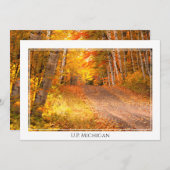 秋葉田舎道ミシガン写真 ノートカード (正面/裏面)