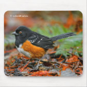 秋葉砂にホエスズメの斑点 マウスパッド (正面)