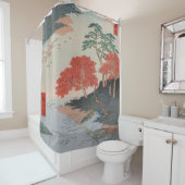 秋葉神社内でヴィンテージ浮日本の世絵 シャワーカーテン (インサイチュ)