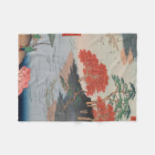 秋葉神社内でヴィンテージ浮日本の世絵 フリースブランケット (正面(横))