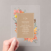 秋葉紅葉秋の結婚式招待状 アクリル招待状 (インサイチュ (ポータブル))