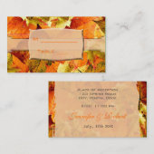 秋葉結婚カラフルのディナーテーブル番号 プレイスカード (正面/裏面)