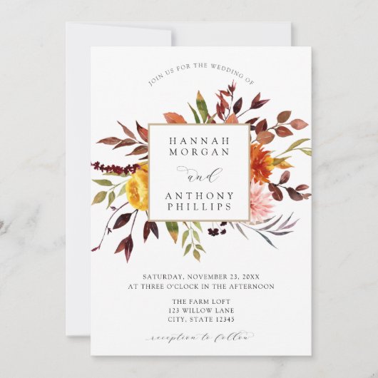 秋葉結婚式招待状 招待状 (正面)