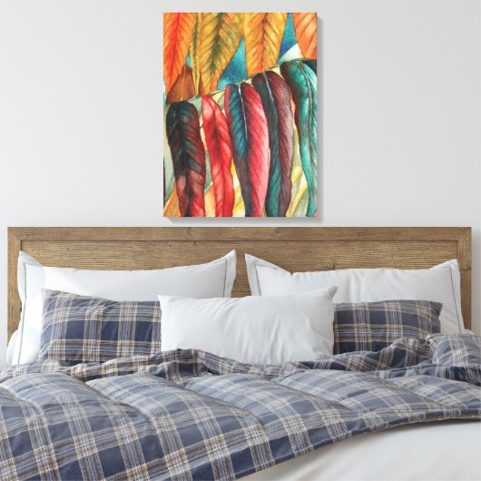 秋葉色オリジナル様式化モダン美術 キャンバスプリント (インサイチュ (寝室))